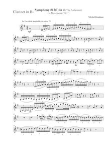 Partition clarinette (B♭), Symphony No.12  pour Alchemist , D minor