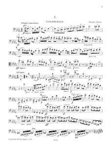 Partition violoncelle , partie, Piano quintette, Quintette pour piano, 2 violons, alto et violoncelle.