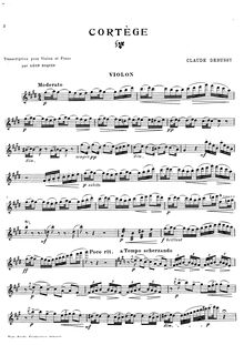 Partition de violon, Petite , Debussy, Claude