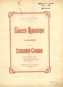 Partition couverture couleur (reissue), Concerto romantique, Op.35
