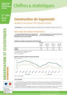 Statistiques "Constructions de logements" - janvier 2014