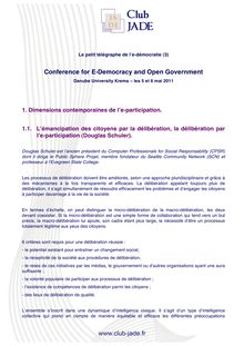 Conference for E-Democracy and Open Government - Club Jade