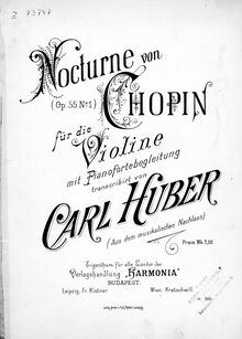 Partition nocturnes par Frédéric Chopin