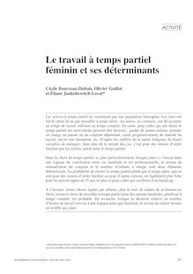 Le travail à temps partiel féminin et ses déterminants - article ; n°1 ; vol.349, pg 41-61