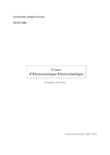 Cours d Electrostatique-Electrocinétique