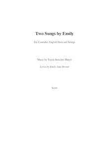 Partition complète, Two chansons by Emily, Beischer-Matyó, Tamás par Tamás Beischer-Matyó