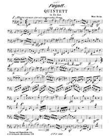 Partition basson, Quintett Es-Dur, E♭ major, Heim, Max