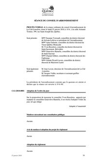 Procès verbal conseil arrondissement 25 janvier 2010