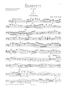 Partition de violoncelle, Piano quatuor, Op.35, B minor