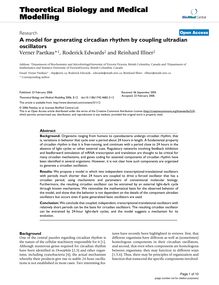 A model for generating circadian rhythm by coupling ultradian oscillators