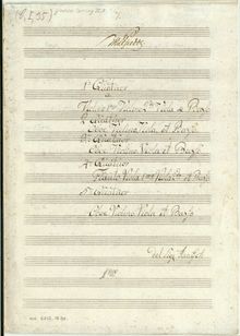 Partition parties complètes, 5 quatuors, Janitsch, Johann Gottlieb