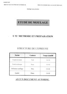 Btsalliage methode et preparation en rapport avec le module d approfondissement sectoriel 2001