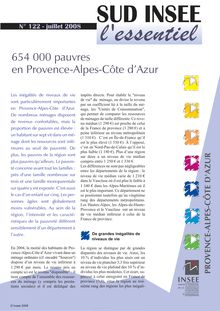 654 000 pauvres en Provence-Alpes-Côte dAzur