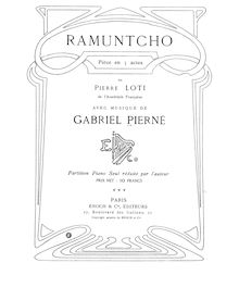 Partition complète, Ramuntcho, Pierné, Gabriel