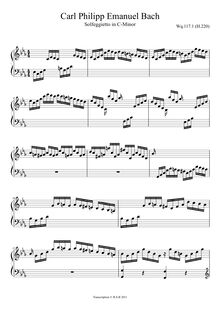 Partition complète, Solfeggietto, Wq.117.1 / H.220, Bach, Carl Philipp Emanuel par Carl Philipp Emanuel Bach