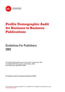 CAB Guide to Profile Audit