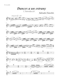 Partition B♭ trompette 1, Dances a un estrany, Sanchis, Salvador
