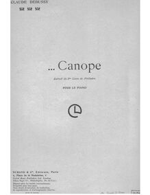 Partition , Canope, préludes (Deuxième livre), Debussy, Claude