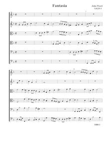 Partition Fantasia, VdGS No.4 - partition complète (Tr Tr T T B B), fantaisies pour violes de gambe