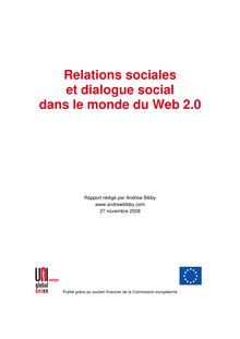 Relations sociales et dialogue social dans le monde du Web 2.0