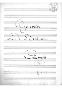 Partition clarinette (A, B♭), Geneviève de Brabant, Offenbach, Jacques