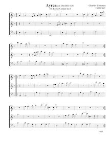 Partition , Eccho Corant en D minor, VdGS No.115 - partition complète, Aris pour 3 violes de gambe