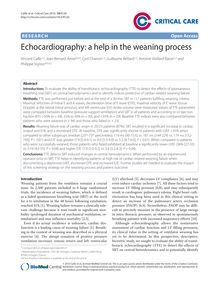 Echocardiography: a help in the weaning process