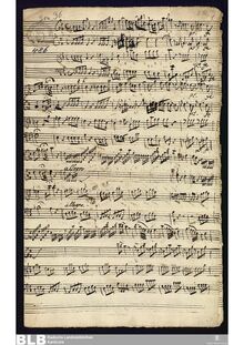 Partition complète, Sonata grossa en D major, D major, Molter, Johann Melchior