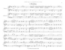 Partition , Rondeau,  No.2, Overture, B minor, Bach, Johann Sebastian