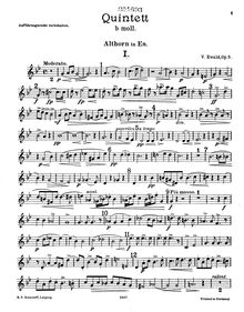 Partition Alto cor (en E♭), quintette No.1, Op.5, Brass Quintet No.1, Op.5