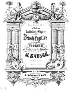Partition de violon, Pensée fugitive, Op.57, E major, Hauser, Miska