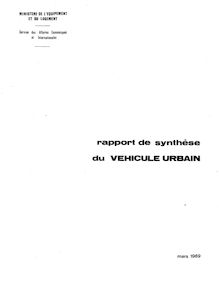 Rapport de synthèse du véhicule urbain.