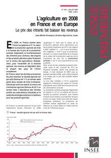 Lagriculture en 2008 en France et en Europe 