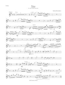 Trio for Clarinet, Violin and Piano (Violin Part)