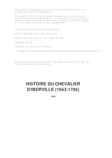 Histoire du Chevalier d Iberville par Adam Charles Gustave Desmazures