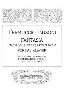 Partition complète, Fantasia nach J.S. Bach, BV 253, Fantasy after J.S Bach