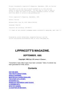 Lippincott s Magazine, September, 1885