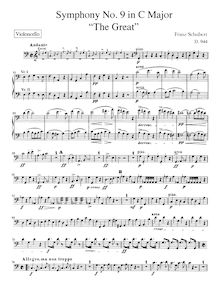 Partition violoncelles, Symphony No.9, Die »Große« (“The Great”)