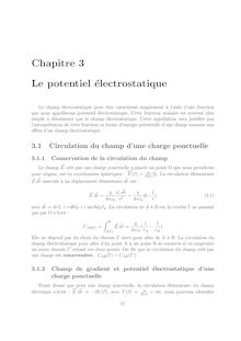 Chapitre 3 sur le potentiel électrostatique