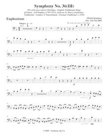 Partition Euphonium, Symphony No.36  Christmas Symphony , F major
