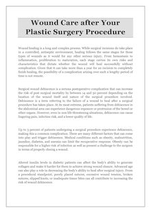 Wound Care after Your Plastic Surgery Procedure