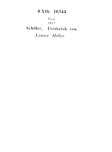 Louise Miller : drame en 5 actes, en vers / traduit de Schiller par M. Raoul Bravard