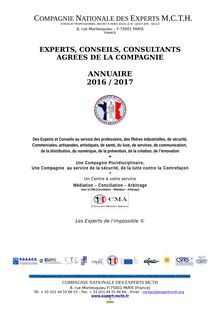  COMPAGNIE NATIONALE DES EXPERTS MCTH - ANNUAIRE des MEMBRES 2017