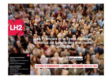 Observatoire de l opinion - Le vote FN aux municipales 2014
