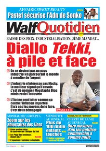 Walf Quotidien n°9185 - du mercredi 9 novembre 2022