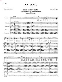Partition No.3: Lied aus Ruy Blas, 3 chansons, Op.77, Mendelssohn, Felix