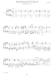 Partition I, Lento - Presto, Piano Sonata No.2, Plante, Cyril