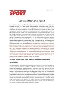 Le French Open, c est Paris !