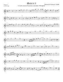 Partition ténor viole de gambe 1, octave aigu clef, Geistliche Chor-Music, Op.11