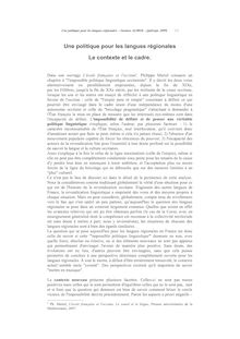 Une politique pour les langues régionales - Gustave ALIROL 2009